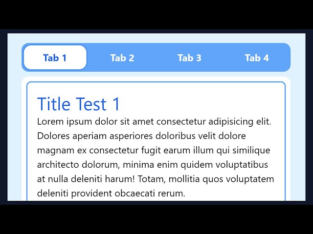 Tabs in React JS, Next JS And Tailwind CSS