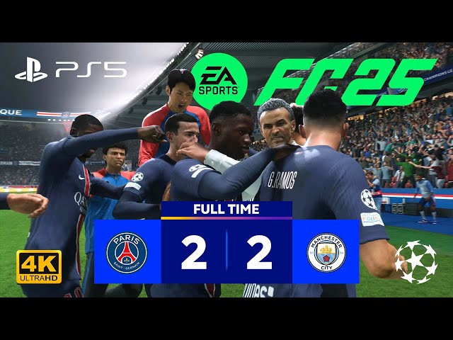 (PS5) EA SPORTS FC25 | PSG vs Manchester City | PS5 GAMEPLAY UHD [ 4K ] #uefa #championsleague