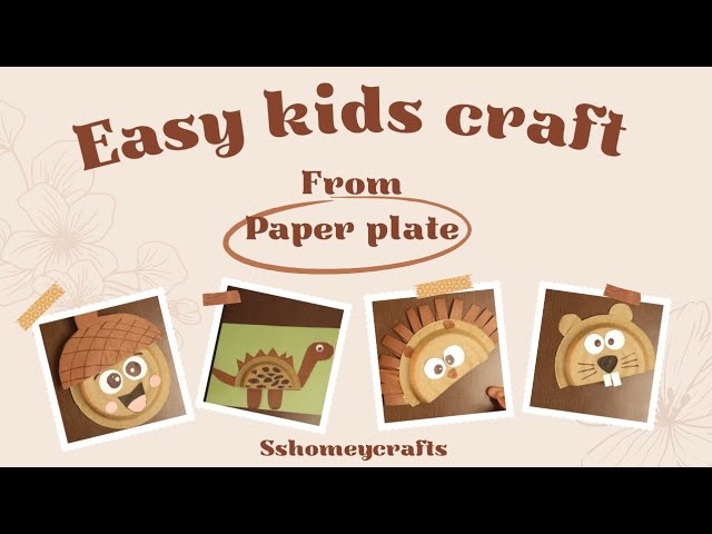 Easy kids craft from paper plate / simple craft for kids