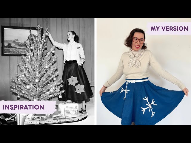 Making A 1950's Poodle Skirt With A Christmas Twist!