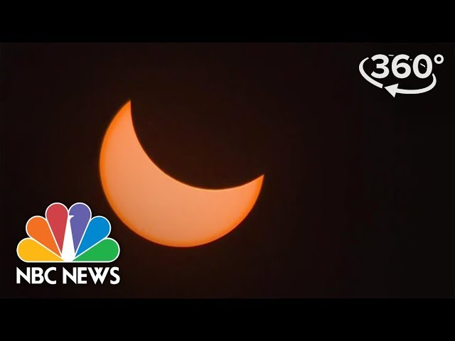 Experience The Eclipse Totality In 360 Video Aboard The USS Yorktown In South Carolina | NBC News