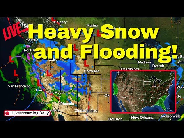 Live: Heavy Snow and Flooding!  -  Winter Storm Warnings!  2-14-25