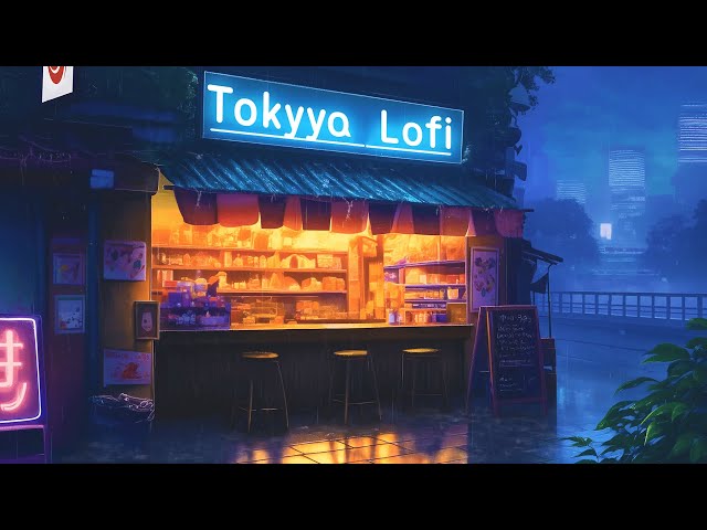 1980s & 90s Lofi Hip Hop Beats 💗 Cozy Ramen Shop & Vintage Small Tokyo Town 🏮 Lofi Rain Playlist