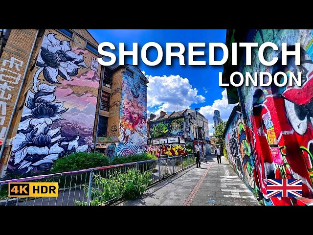 SHOREDITCH London Walking Tour | Vibrant Central London Walk | 4K HDR