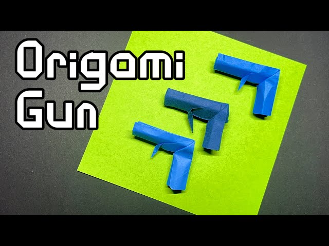 Easy Origami Gun 🔫 No Tape, No Glue, One Square of Paper.