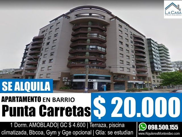 360° En alquiler AMOBLADO piscina climatizada, Bbcoa y Gym. P carretas