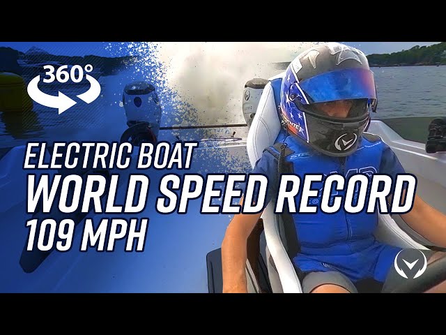 360° VR⚡️ Fastest Electric Boat in the World 109 MPH!⚡️ Vision Marine Shaun Torrente - LOTO SHOOTOUT