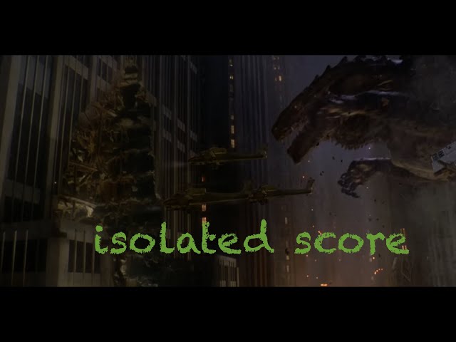 GODZILLA "1st Helicopter Chase" (isolated score, film edit)