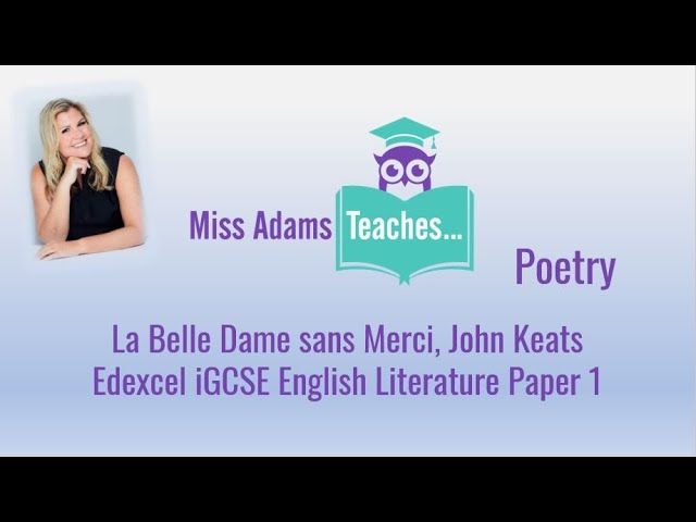 La Belle Dame sans Merci, by John Keats - Analysis