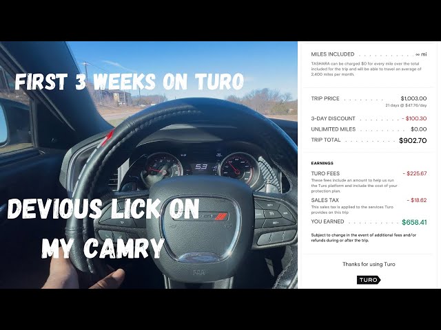 MY FIRST 3 WEEKS RENTING CARS ON TURO TOYOTA CAMRY HYBRID (SHE HIT A LICK ON MY CAR)