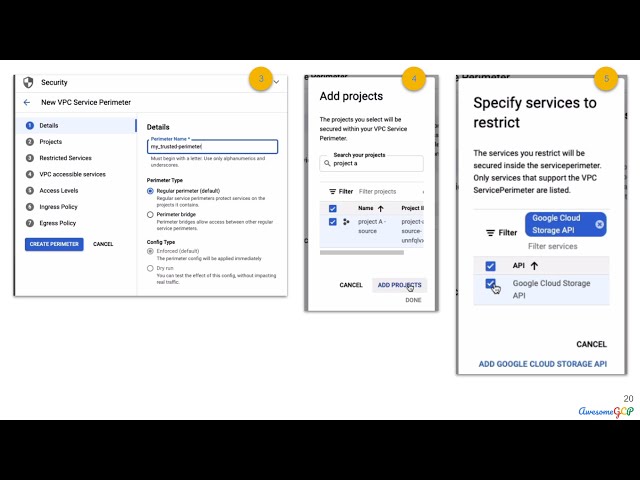 PCA 23 - VPC Service Controls, service perimeter for cloud storage buckets