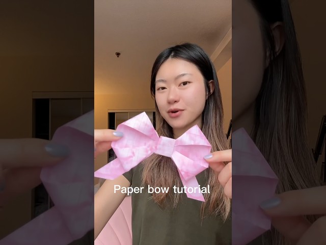 Paper bow tutorial 🎀 #diy #papercraft