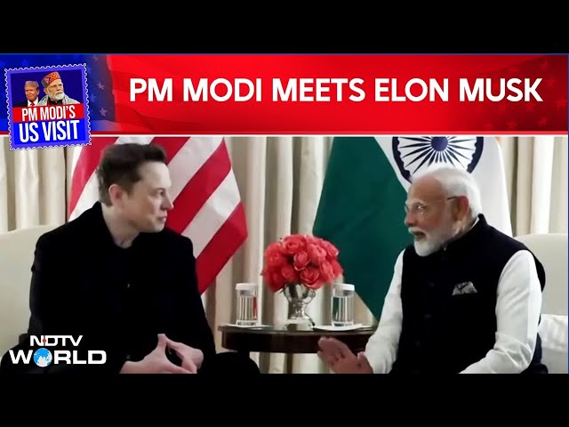 PM Modi Musk Meet | PM Modi Meets Elon Musk, Bilateral With Donald Trump Soon