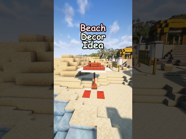 How to build Beach Decor in Minecraft Tutorial! #minecraft