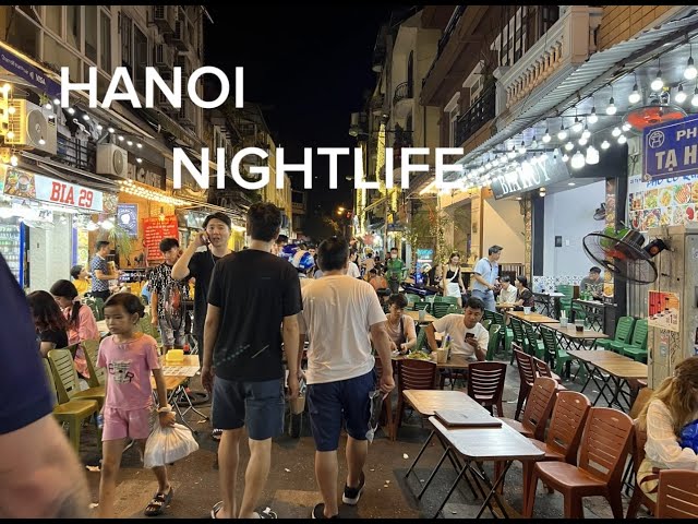 [4K]Walking Tour-Hanoi Nightlife,Parties, Bar-Street & Crazy Street Peoples #travel #hanoi #vietnam