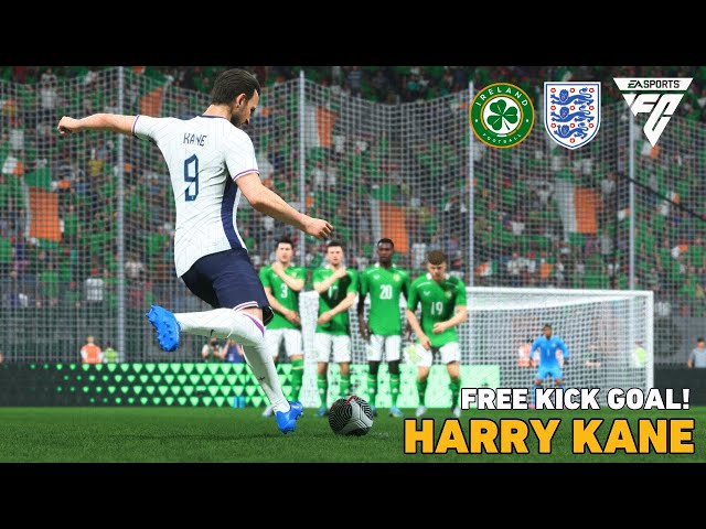 BRILLIANT FREE KICK GOAL BY HARRY KANE - Ireland vs England