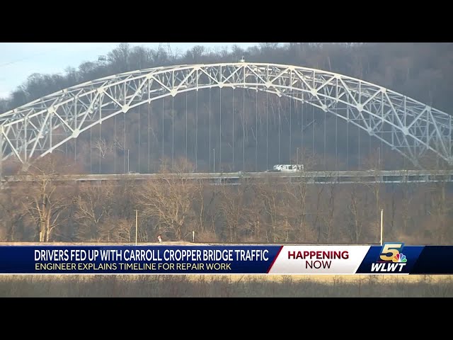 Drivers fed up with traffic on Carroll Cropper Bridge as repair work continues