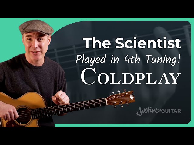 How to Play The Scientist by Coldplay on Acoustic Guitar * 4th Tuning *