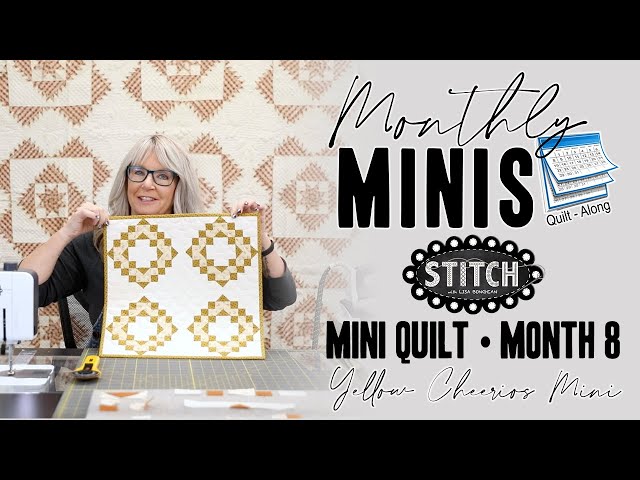 Monthly Minis Quilt-Along | Month 8 | Yellow Cheerios Mini | Lisa Bongean | Primitive Gatherings