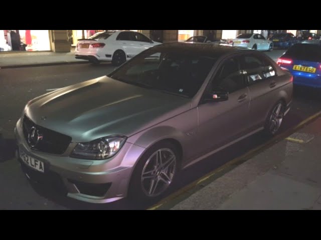 CRAZY Ride in 510BHP Mercedes C63 AMG - BRUTAL Accelerations, REVS & LOUD Exhaust Sounds (PURE V8)