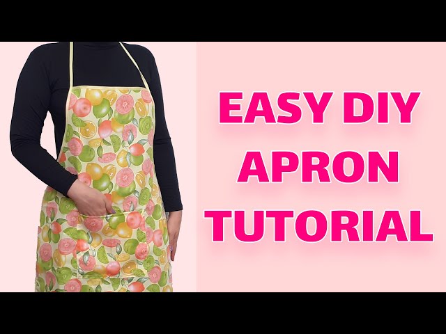 How to make kitchen apron at home | kitchen apron cutting and stitching tutorial | DIY