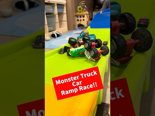 Amazing! Monster Truck Car Ramp Race! #toys #car #trucks #shorts #subscribe