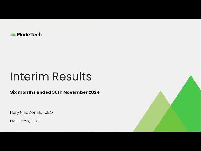 Made Tech (MTEC) Interim Results FY25 presentation - February 2025