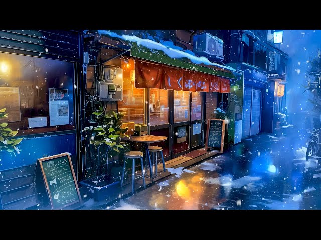 Ramen Shop Snowy Night 🌨️ Japanese Lofi Vibes 🌨️ Rainy Lofi Songs To Make You Calm Down And Relax