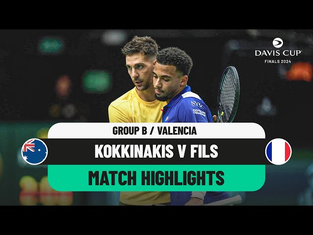 Thanasi Kokkinakis v Arthur Fils Highlights | Australia v France Davis Cup 2024 Finals Group Stage