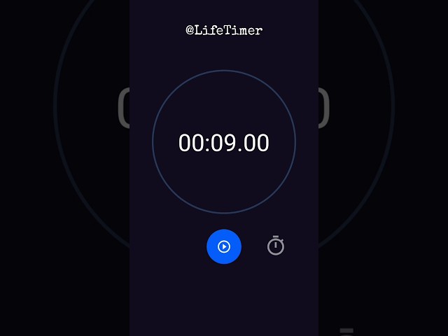 Fastest 9 Seconds #timer #shorts ⏱️