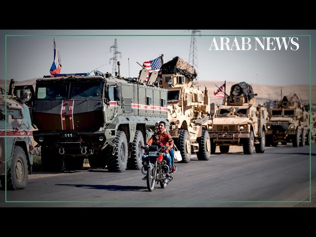 US and Russian military patrols seen on northeast Syria road