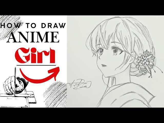 Traditional Anime Girl Comes to Life in Stunning Sketch | Full Tutorial For Beginners