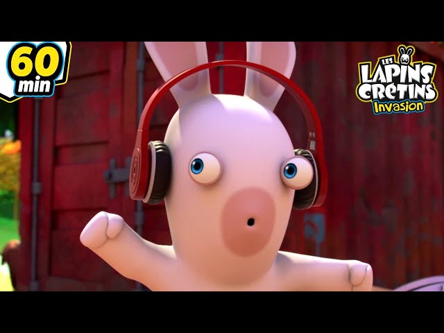 La Chanson des Lapins | Les Lapins Crétins Invasion - Compilation 1H | Animaj Kids