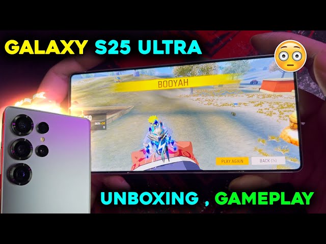 SAMSUNG GALAXY S25 ULTRA UNBOXING ! 🎁 WITH FREE FIRE GAMEPLAY ! SENSITIVITY SETTINGS !!