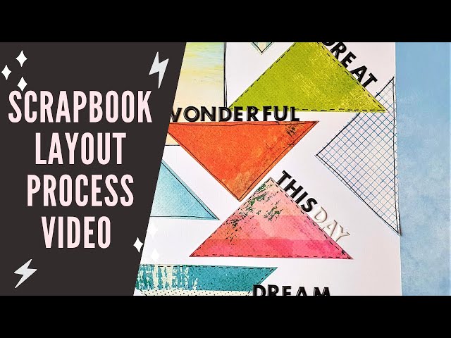 12x12 Scrapbooking Process Video - Triangle Background