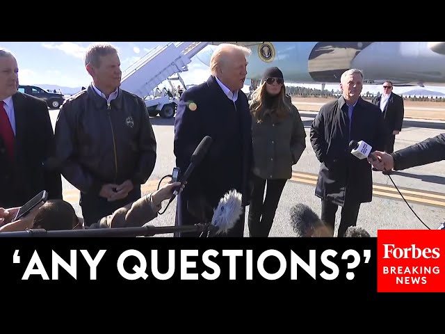 BREAKING NEWS: President Trump Takes Multiple Questions From Press Upon Arrival To North Carolina