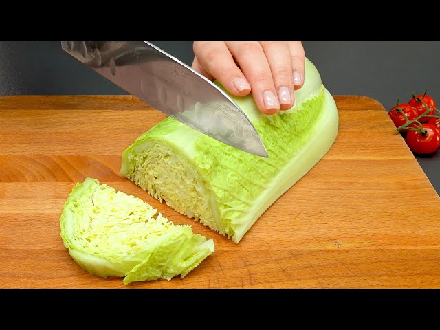 Cabbage with eggs is tastier than pizza! Easy delicious Chinese cabbage recipe!