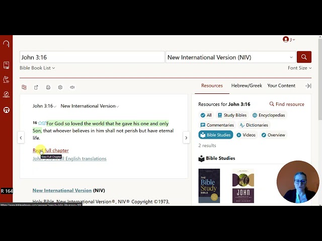 Jody from Bible Gateway demonstrates how to compare John 3:16 in all English versions of the Bible