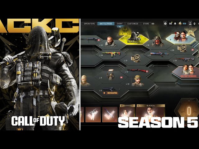 FULL MW3 Season 5 Battle Pass Operators & Blackcell SHOWCASE! (Tier 100 & MORE!) - Modern Warfare 3