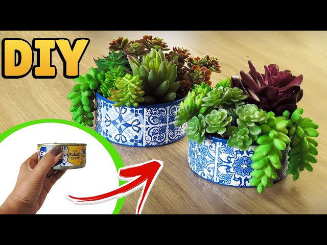 DIY: Transform TUNA CANS into a PLANTER (Recycling Tutorial)