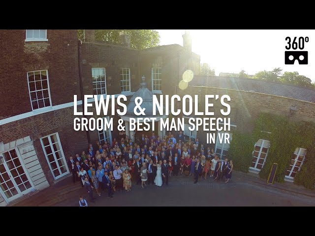 Lewis & Nicole's Weddding Day - Groom & Best Man speech in VR 360º Video