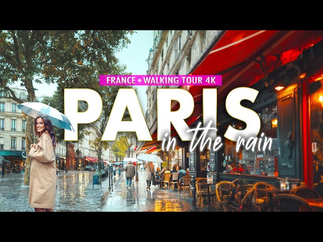 Exploring Paris in the Rainy Day | 4K60 HDR Walking Tour | European Walking Tours