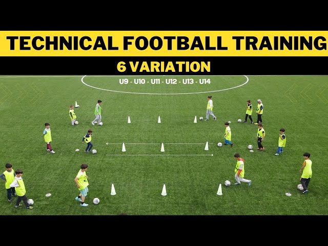 Technical Football/Soccer Training Drills | 6 Variation | U9 - U10 - U11 - U12 - U13 - U14 |