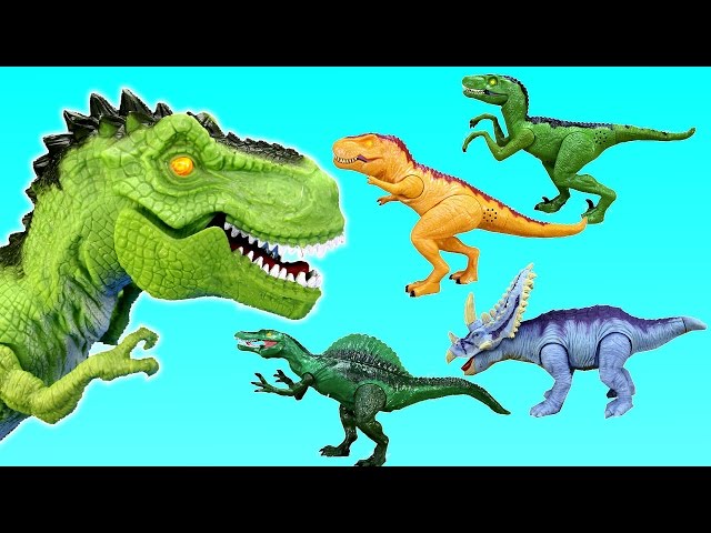 Dinosaur Toys Adventure Force Light and Roar Sound T-rex Spinosaurus Triceratops For Kids