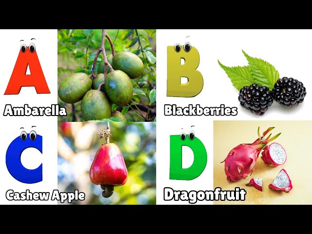 Fruits ABC Song for Kids | Fruits Alphabet Song for Children | Phonics for Kids