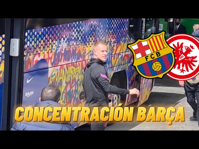 LLEGADA DEL BARÇA AL HOTEL DE CONCENTRACIÓN | PREVIA FCBARCELONA - E. FRANKFURT 💙❤️ | EUROPA LEAGUE