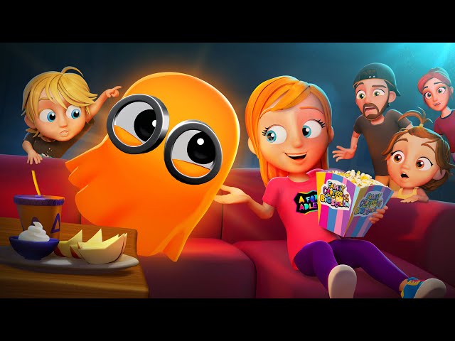 RAiNBOW GHOSTS MOViE with ORANGE!!  Adley & Niko setup a Family Party but a ghost opens The Portal