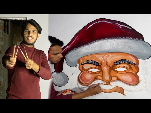 MerryChristmas special wall painting | Santa Claus Art #merrychristmas #santa #lokartist