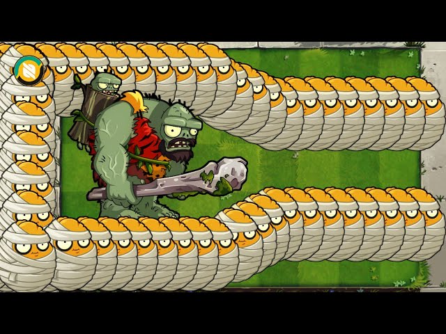 Pvz 2 Every x100 Plants Vs 5 Jurassic Gargantuar Zombie !! Plants Vs Zombies 2