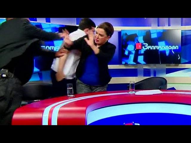 Politicians fight during live TV debate